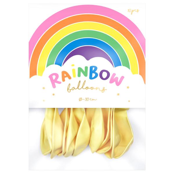 Rainbow Lateksi-ilmapallot Metallic Norsunluunvalkoinen