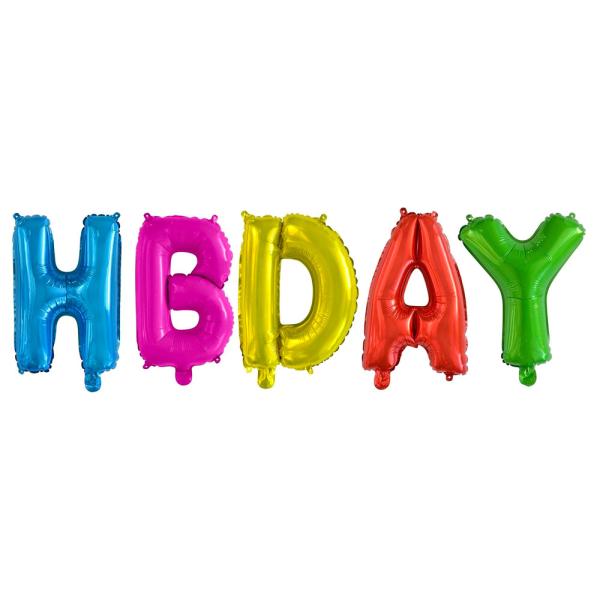 Folioilmapallot Happy Birthday Monivärinen