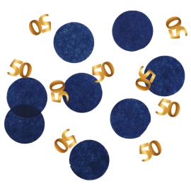 50 v Konfetti Tummansininen & Kulta