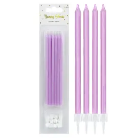 Ohuet Kakkukynttilät Pastelli Violetti