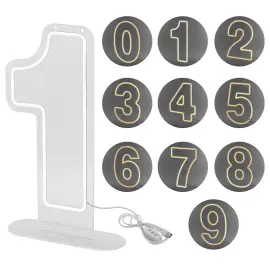 LED Neon Numero Valkoinen 50 cm