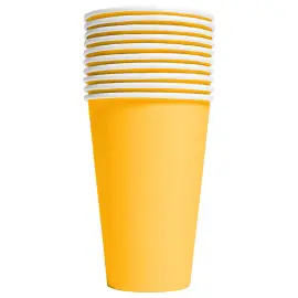 Pahvimukit Keltainen 35cl 10 kpl