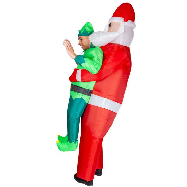 Joulupukki ja Tonttu Puhallettava Carry Me Asu