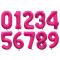 Numeroilmapallo Neonpinkki