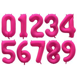 Numeroilmapallo Neonpinkki