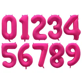 Numeroilmapallo Neonpinkki