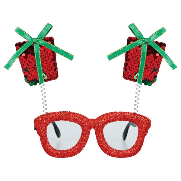 Silmälasit Joulukuusikoristeilla