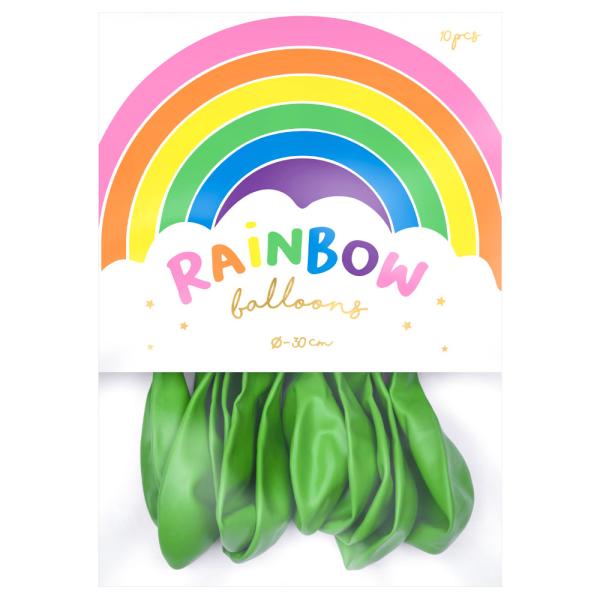 Rainbow Lateksi-ilmapallot Metallic Vaaleanvihreä