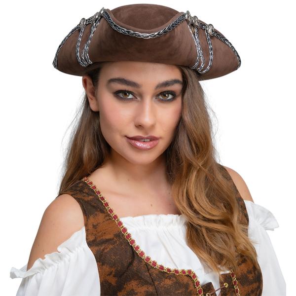 Merirosvohattu Kolmikolkka Ruskea