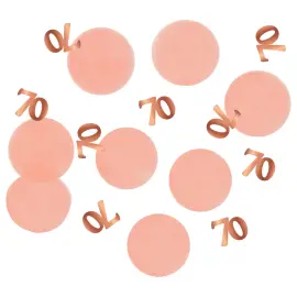 70 v Konfetti Vaaleanpinkki ja Ruusukulta