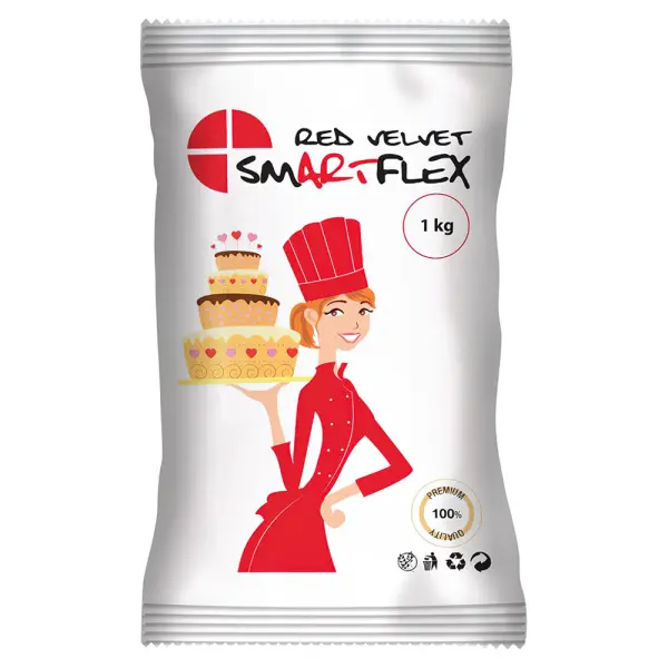 Smart Flex Sokerimassa Punainen 1 Kg
