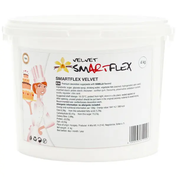 Smart Flex Valkoinen Sokerimassa 4 Kg