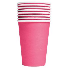 Pahvimukit Kirkas Pinkki 21cl 8 kpl