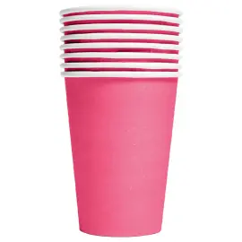 Pahvimukit Kirkas Pinkki 21cl 8 kpl