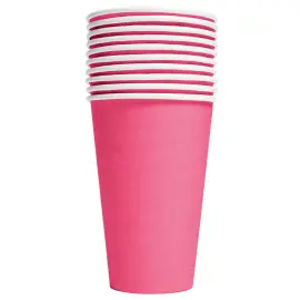 Pahvimukit Kirkas Pinkki 35cl 10 kpl