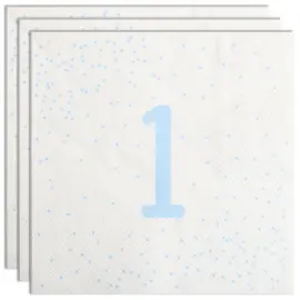 Vaaleansiniset 1-vuotisservetit Pilkuilla 16 kpl