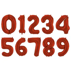 Numeroilmapallo Punainen Matta Metallinen