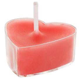 Tuikkukynttil&auml;t Syd&auml;n Punainen 4 x 2 cm 10 kpl