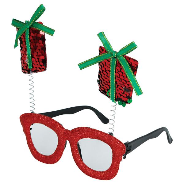 Silmälasit Joulukuusikoristeilla