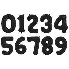 Numeroilmapallo 4 Musta Matta Metallinen