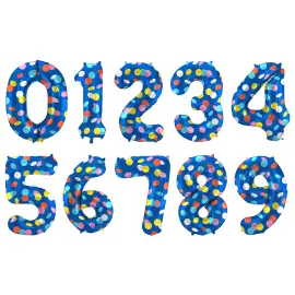 Sininen Numeroilmapallo Pilkuilla