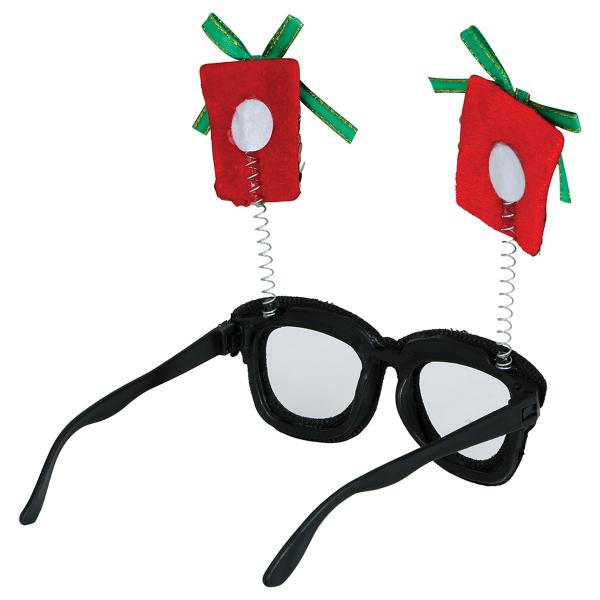 Silmälasit Joulukuusikoristeilla