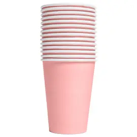 Pahvimukit Vaaleanpunainen 21cl 14 kpl