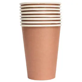 Pahvimukit Ruusukulta 21cl 8 kpl