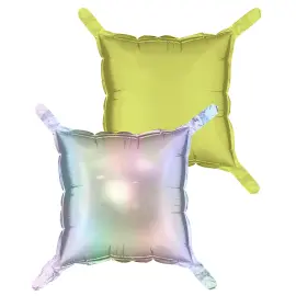 Tyynyilmapallot Holografinen/Neonkeltainen 4 kpl