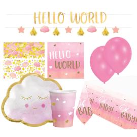 Babyshower Setti Pinkki/Kulta 46-pakkaus