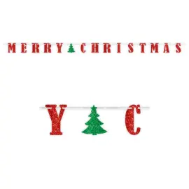 Kirjainnauha Merry Christmas Kimalle