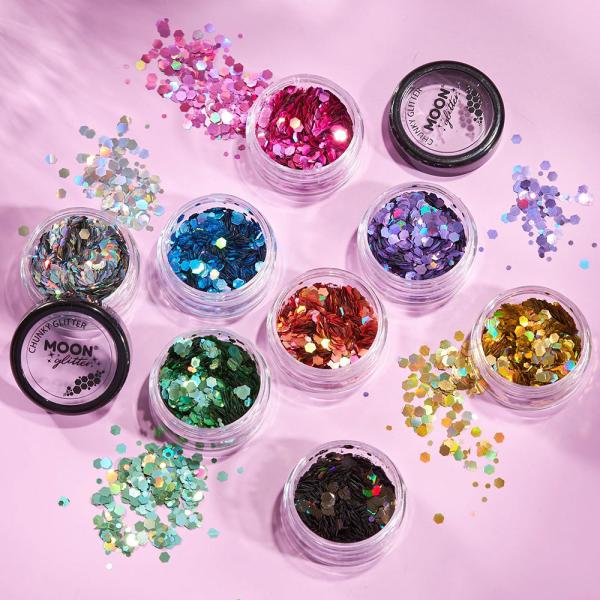 Moon Glitter Holografinen Chunky Glitter