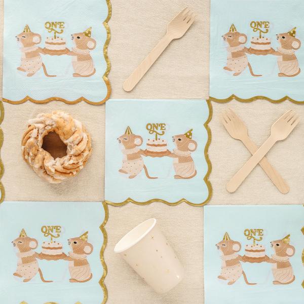 Servetit 1 v Hiiret Vaaleansininen 12 kpl