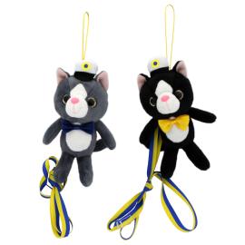 Ylioppilasnalle Kissa Rusetilla 14 cm