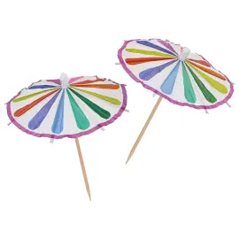 Cocktailtikut P&auml;iv&auml;nvarjot Stripetastic 10 kpl