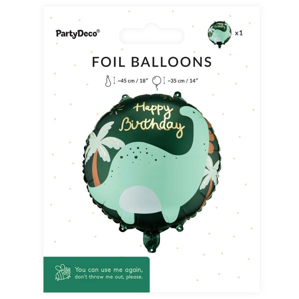 Folioilmapallo Happy Birthday Dinosaurus 35 cm
