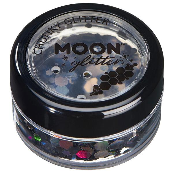 Moon Glitter Holografinen Chunky Glitter Musta