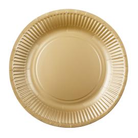 Pahvilautaset Kulta 18cm 8 kpl