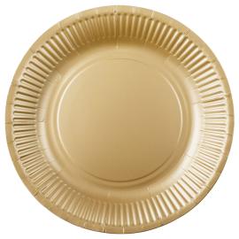 Pahvilautaset Kulta 23cm 8 kpl
