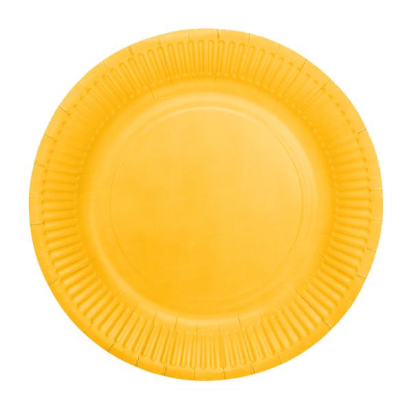Pahvilautaset Keltainen 18cm 8 kpl