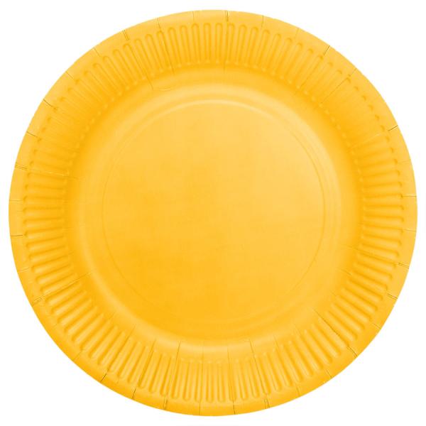 Pahvilautaset Keltainen 23cm 16 kpl