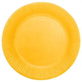 Pahvilautaset Keltainen 23cm 8 kpl