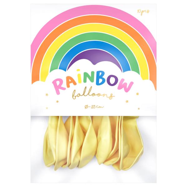 Rainbow Pienet Lateksi-ilmapallot Metallic Norsunluunvalkoinen
