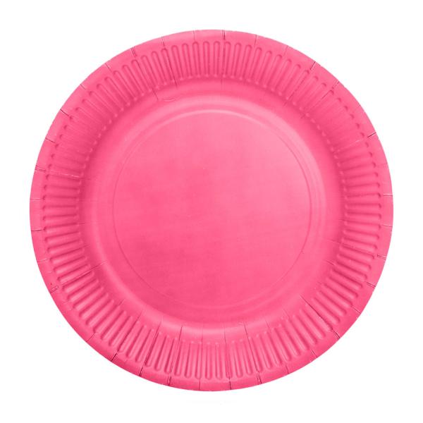 Pahvilautaset Kirkas Pinkki 18cm 8 kpl