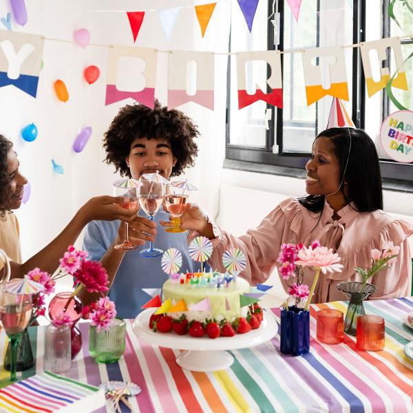 Cocktailtikut Päivänvarjot Stripetastic 10 kpl