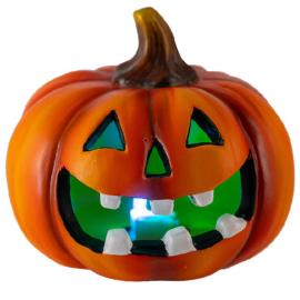 Keraaminen Hymyilevä Kurpitsa LED-Valolla