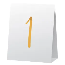 Pöytäkortti Numerolla Kulta & Valkoinen