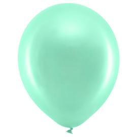 Rainbow Pienet Lateksi-ilmapallot Metallic Minttu