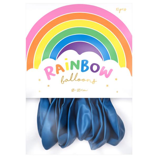 Rainbow Pienet Lateksi-ilmapallot Metallic Laivastonsininen