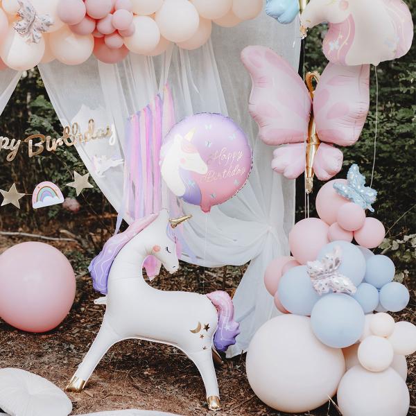 Folioilmapallo Happy Birthday Yksisarvinen 35 cm